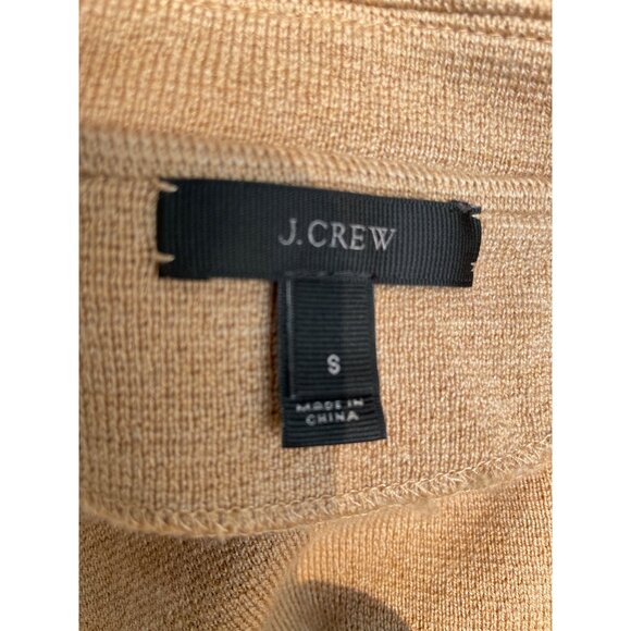 J. Crew Womens Merino Wool Tan Blazer Jacket With 3/4 Sleeves & Pockets Size S - Picture 5 of 8